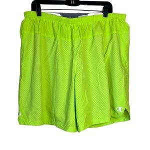 Champion Men’s Performance Running Shorts Neon Yellow Size XL